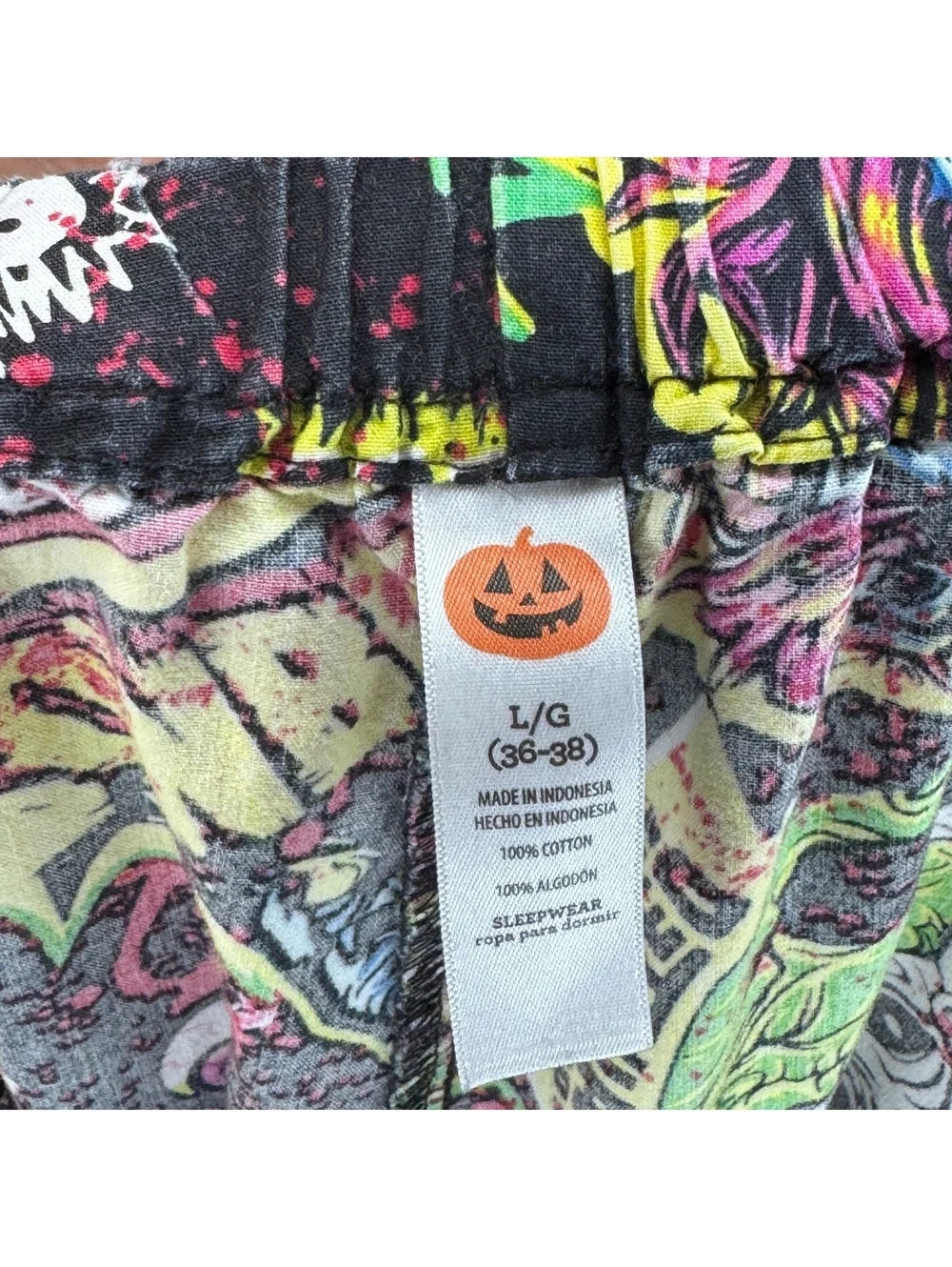 Zombie Horror Pajama Pants – Size L/G 36–38